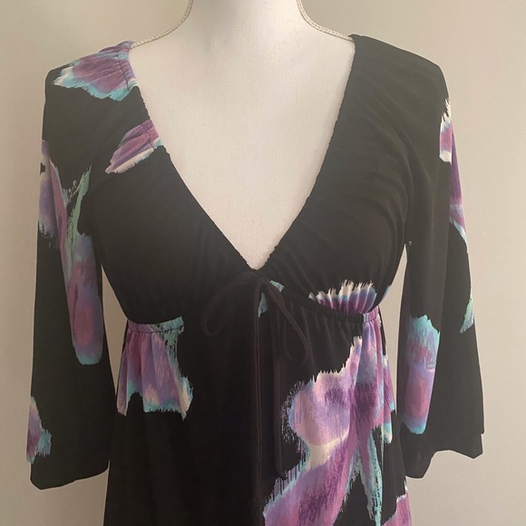 Black Floral Dress - Picture 2 of 8